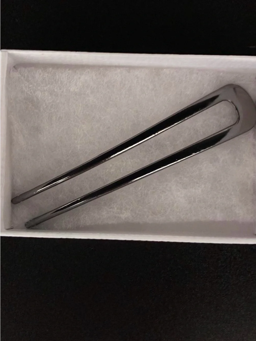 French Hair Pin In Gunmetal Gray - Hair Accessories